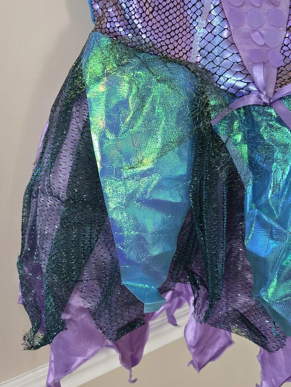 Purple Metallic Dragonfly Halloween Costume Wings & Antenna Headband GUC Medium